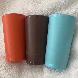 Tupperware vintage tumblers stackable 12oz lot of 3